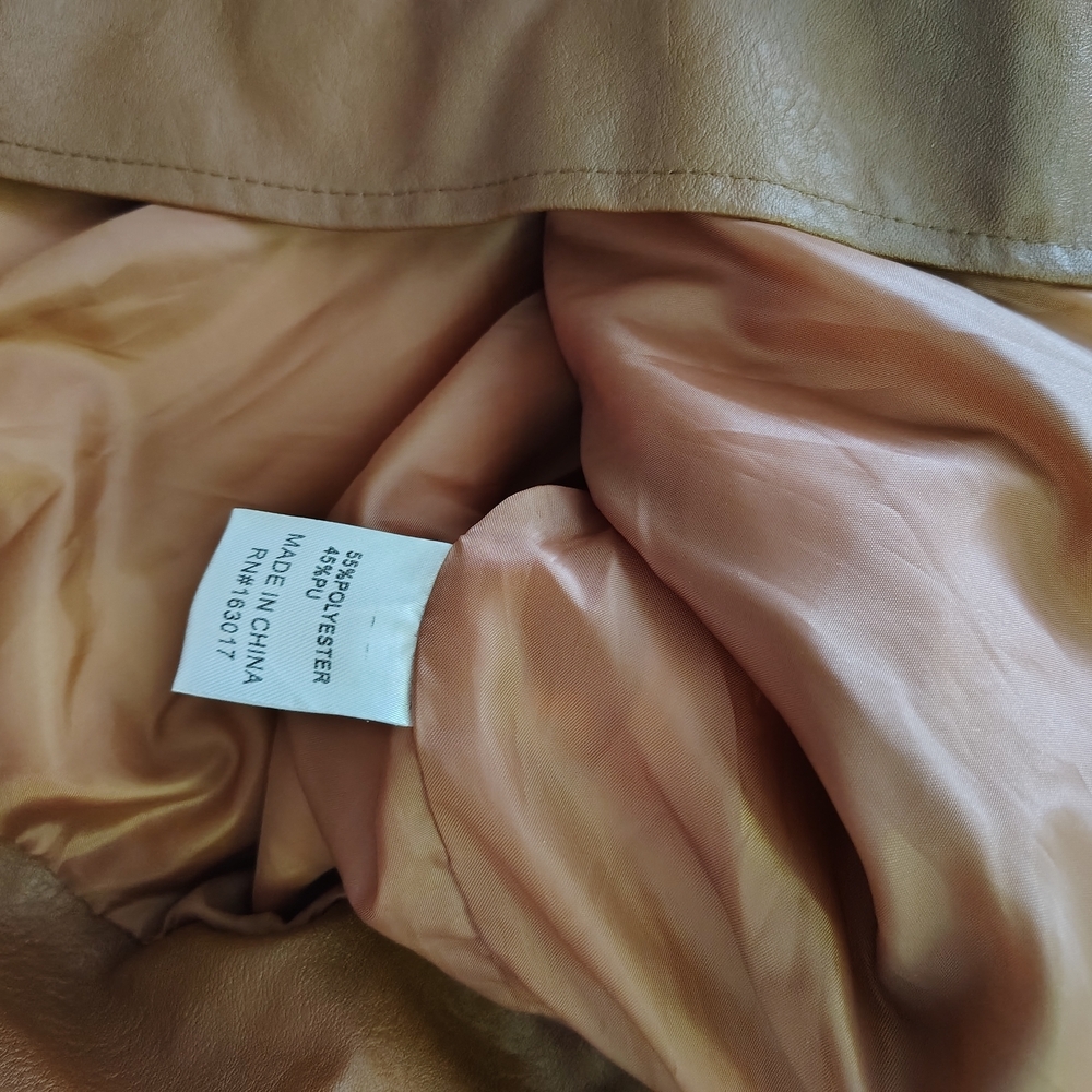 Princess Polly Brown Faux Leather Overshirt Jacket - Picture 6 of 7